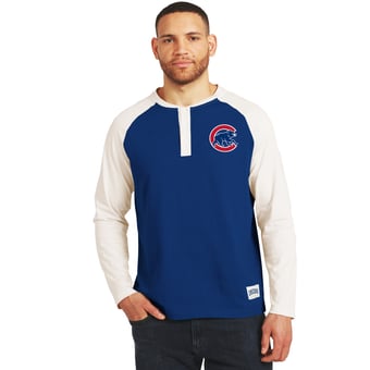 Men's Darius Rucker Collection by Fanatics Royal/White Chicago Cubs Henley Long Sleeve T-Shirt