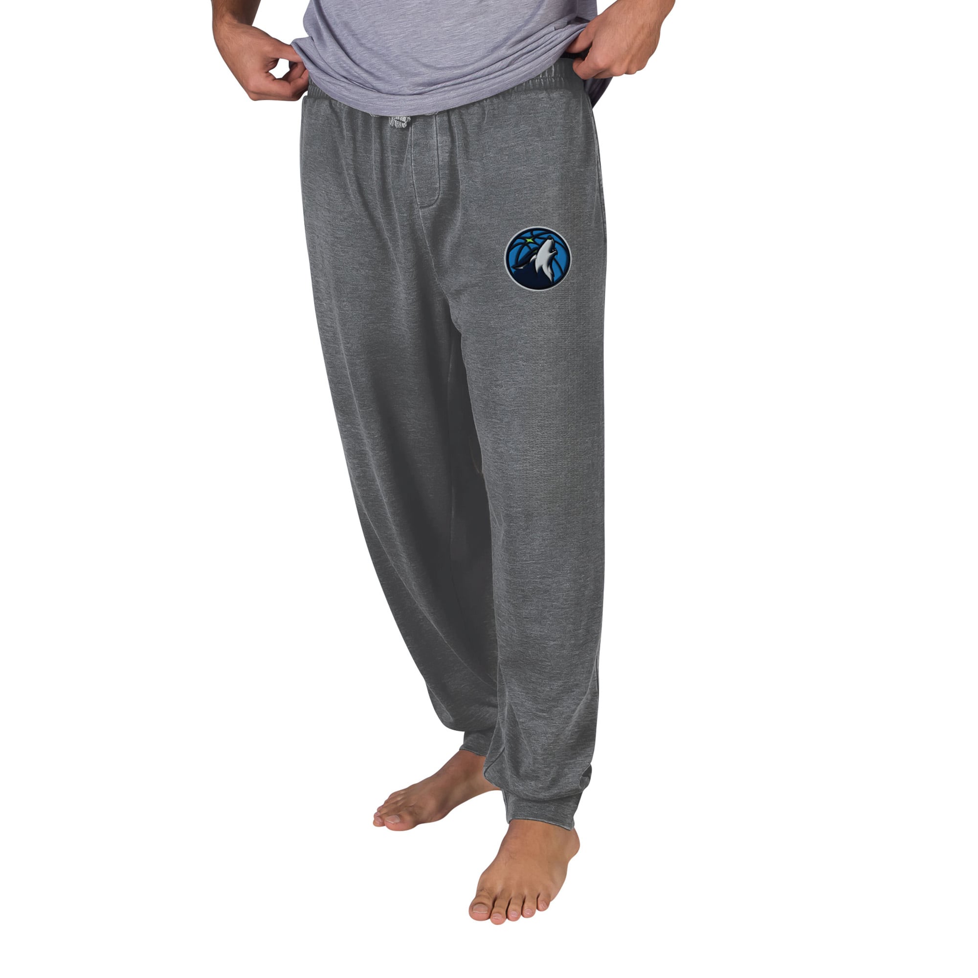Men's Concepts Sport Charcoal Minnesota Timberwolves Trackside Burnout Wash Cuffed-Leg Pants