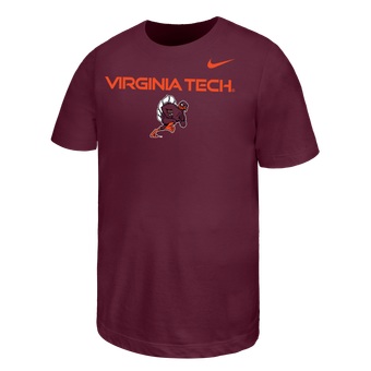 Youth Nike Maroon Virginia Tech Hokies Rushing Mascot T-Shirt