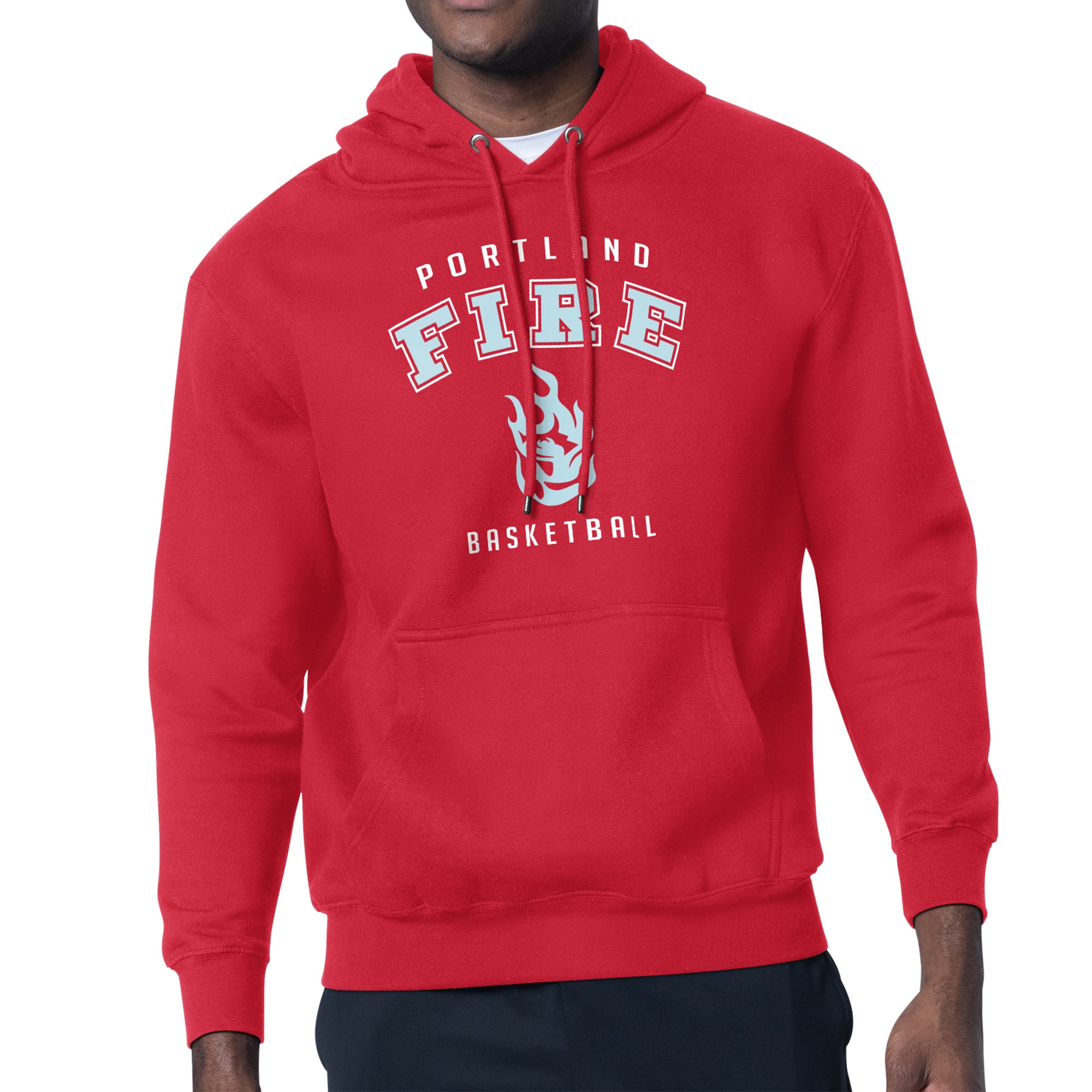 Men's Starter Red Portland Fire Logo Graphic Hoodie