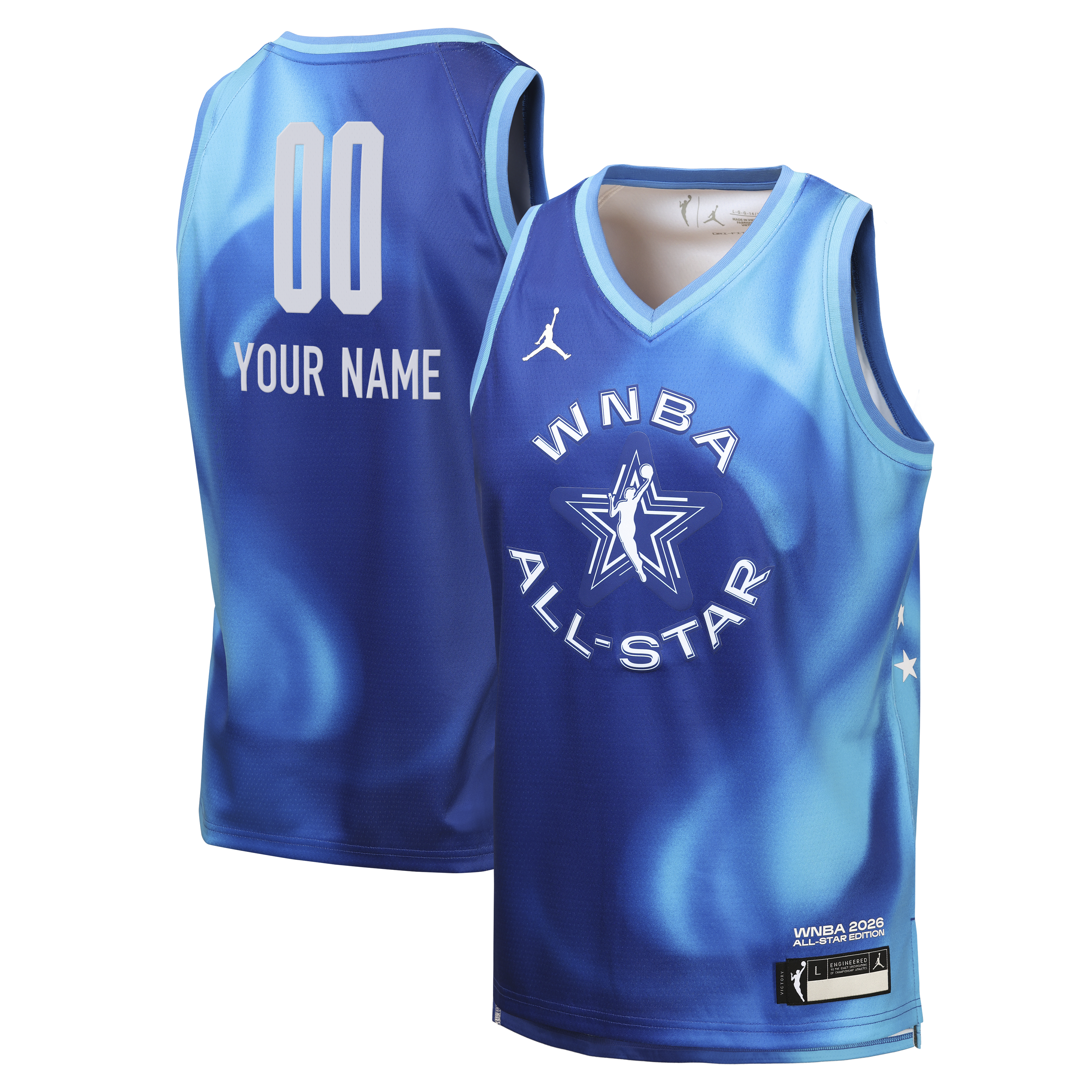 Youth Jordan Brand Blue 2026 WNBA All-Star Game Victory Custom Jersey