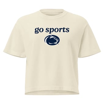 Women's Comfort Colors Cream Penn State Nittany Lions Go Sports Cropped T-Shirt