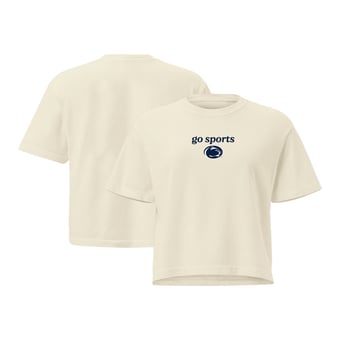 Women's Comfort Colors Cream Penn State Nittany Lions Go Sports Cropped T-Shirt