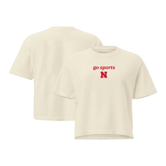 Women's Comfort Colors Cream Nebraska Huskers Go Sports Cropped T-Shirt