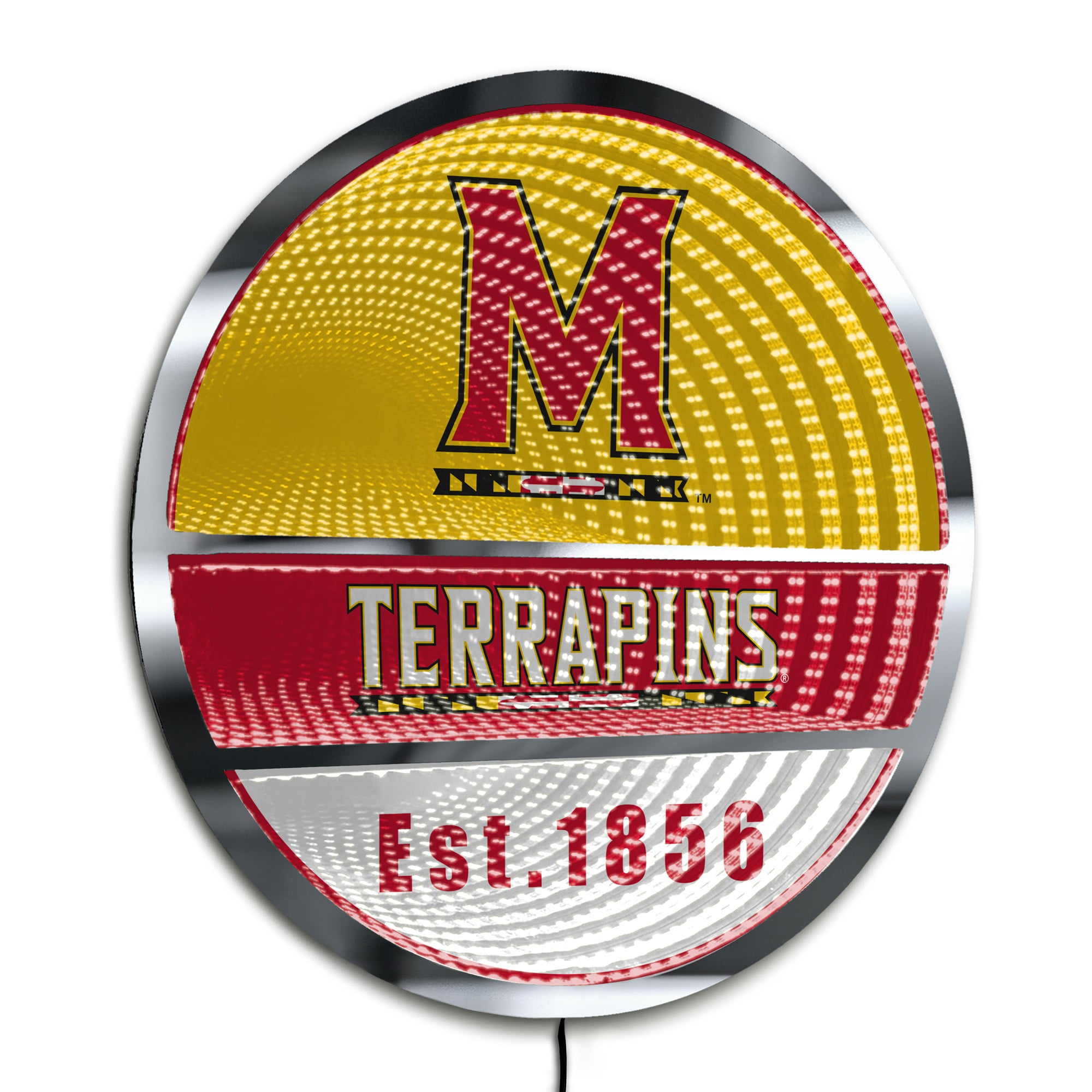 Maryland Terrapins Three-Cell Circular Infinity Light