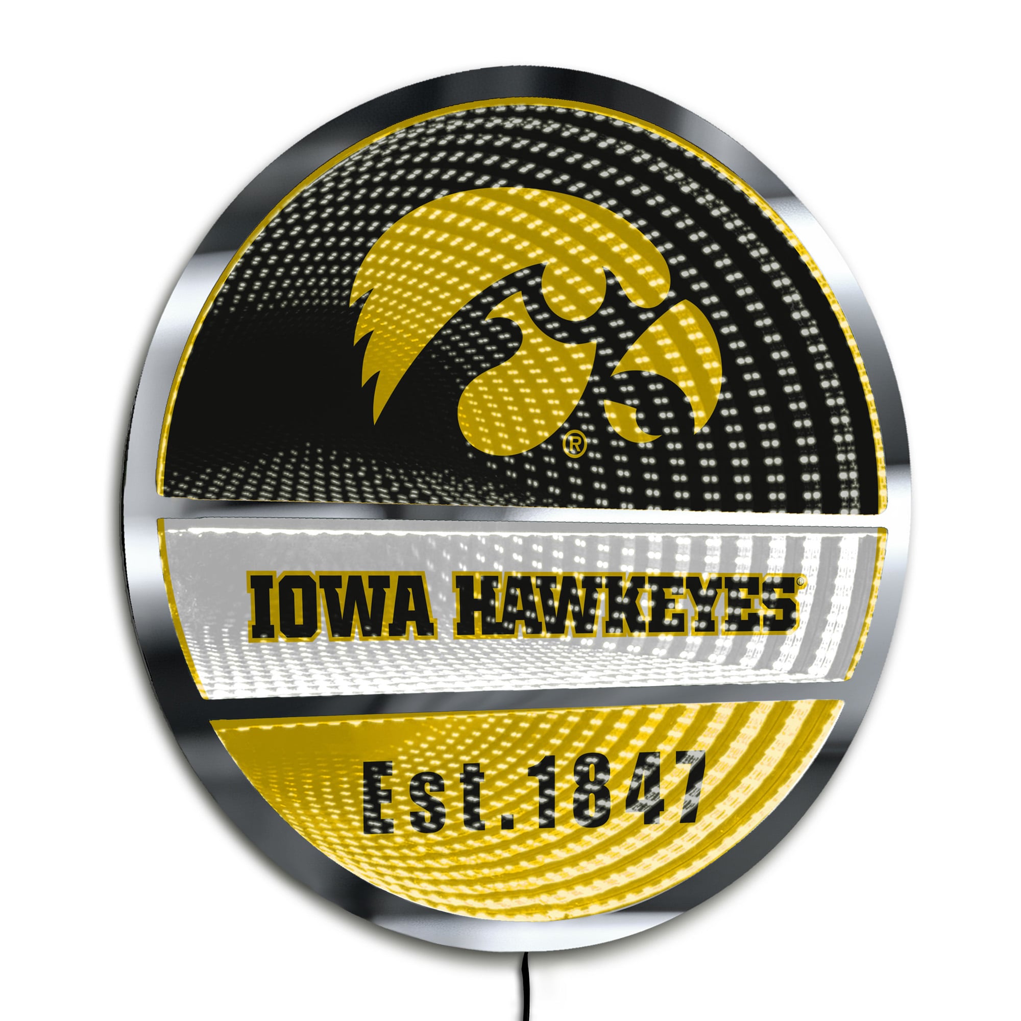 Iowa Hawkeyes Three-Cell Circular Infinity Light