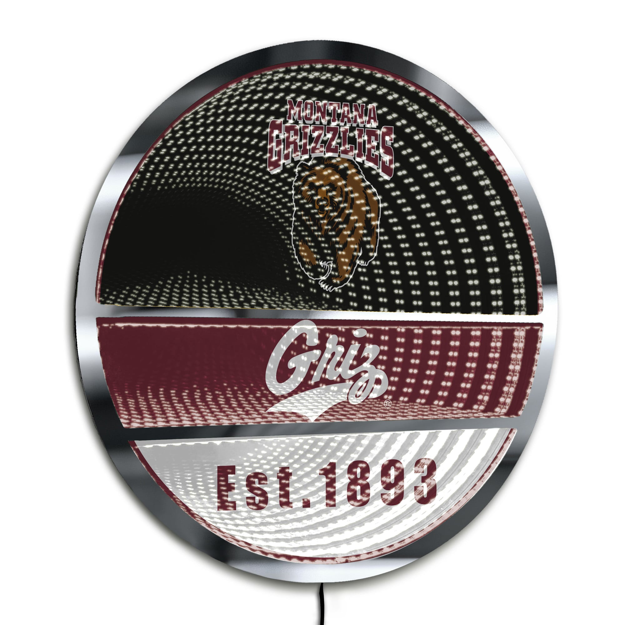 Montana Grizzlies Three-Cell Circular Infinity Light