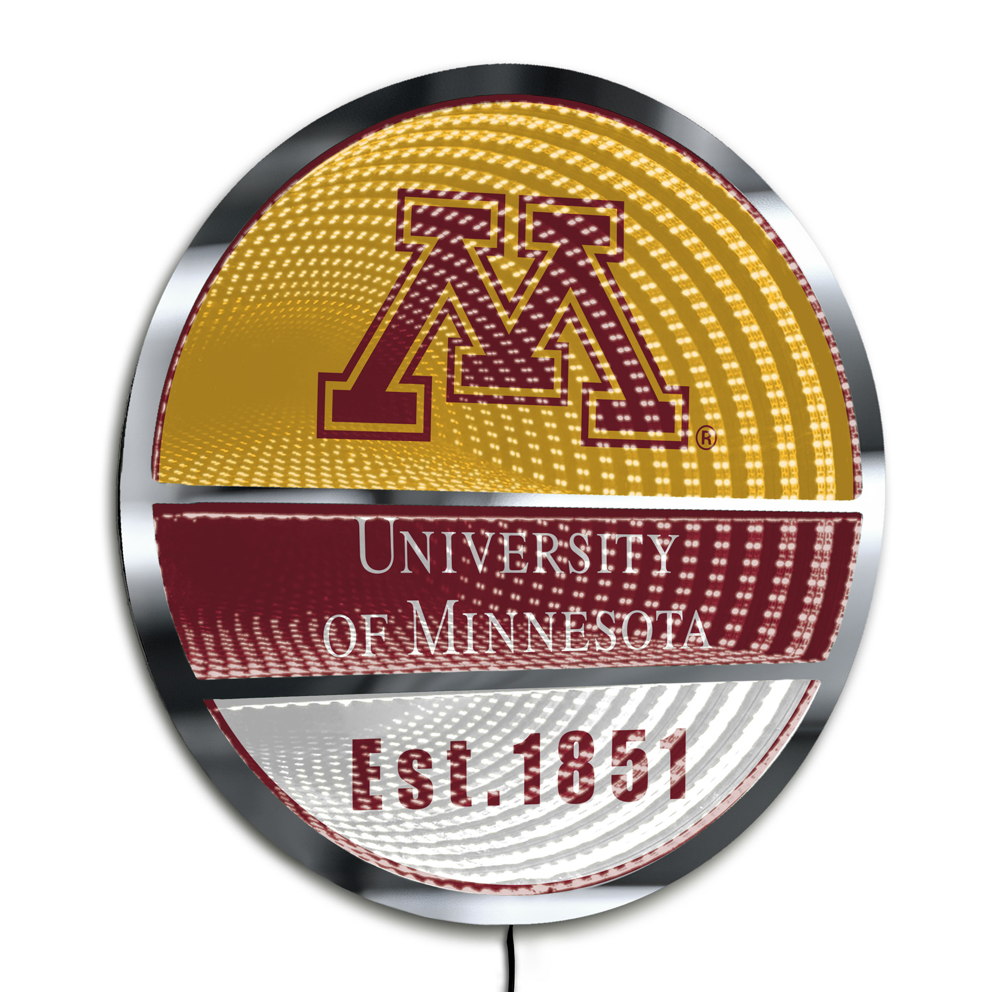 Minnesota Golden Gophers Three-Cell Circular Infinity Light