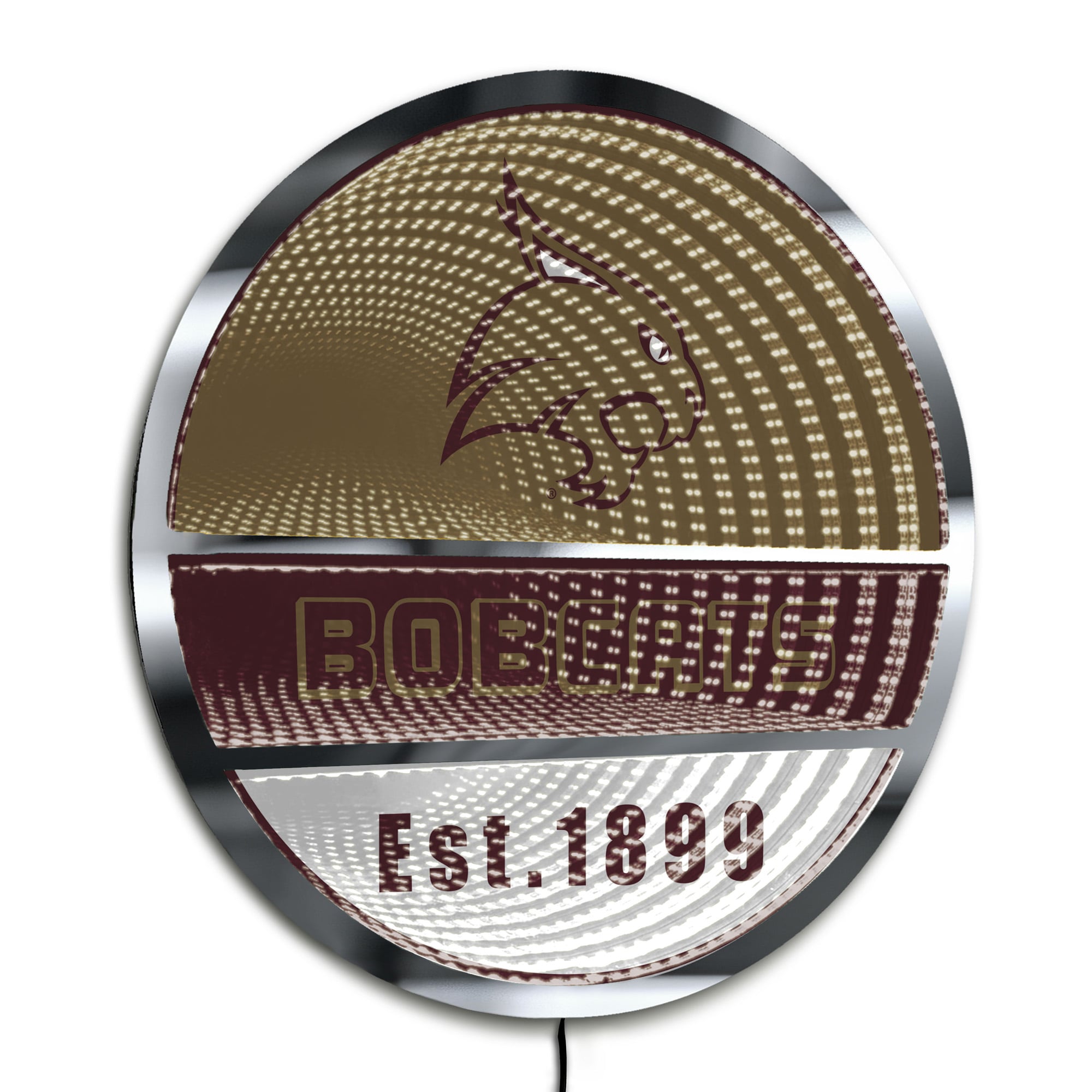 Texas State Bobcats Three-Cell Circular Infinity Light