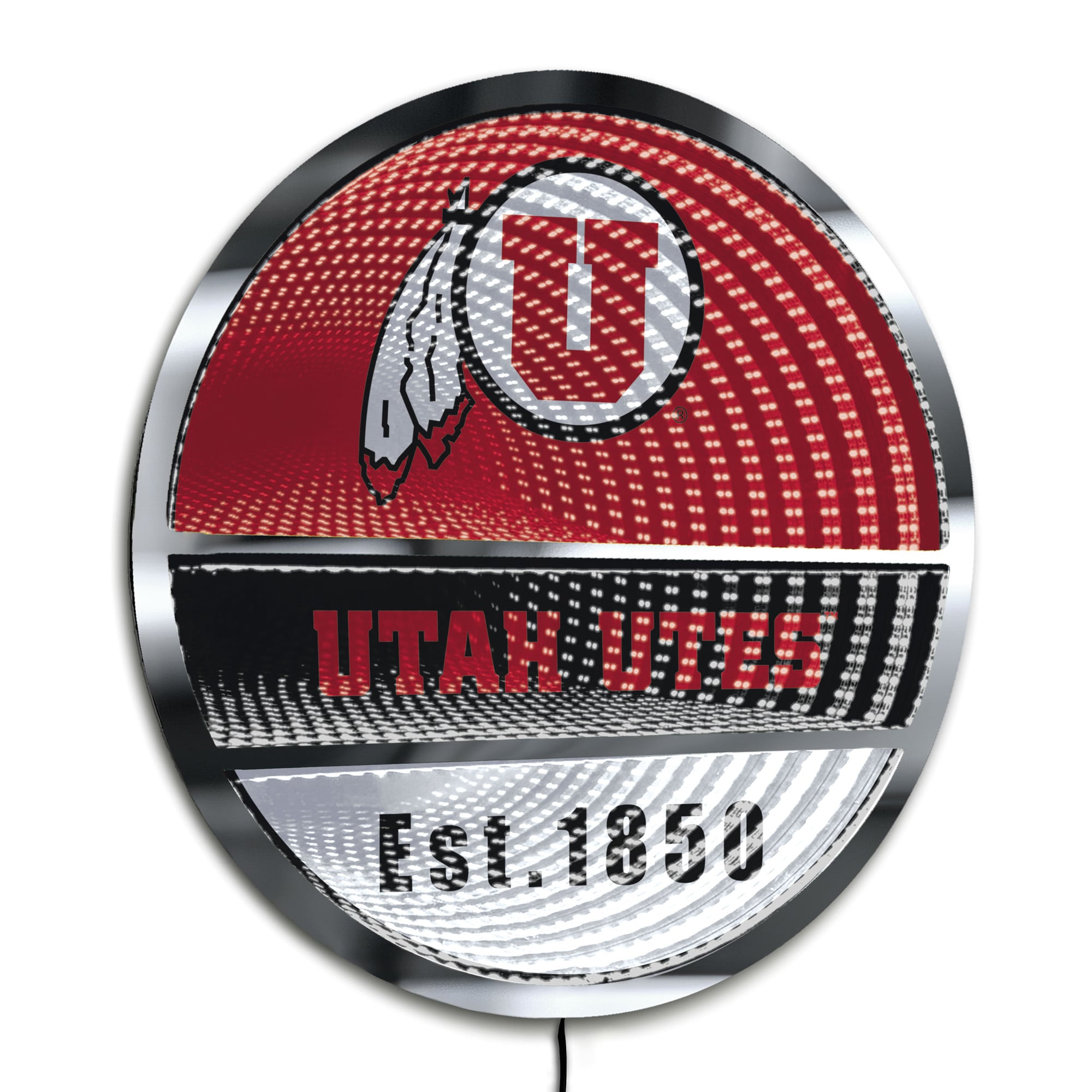Utah Utes Three-Cell Circular Infinity Light