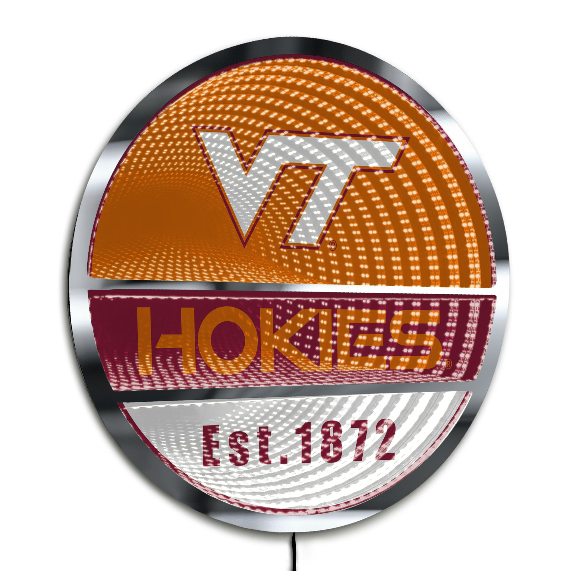Virginia Tech Hokies Three-Cell Circular Infinity Light