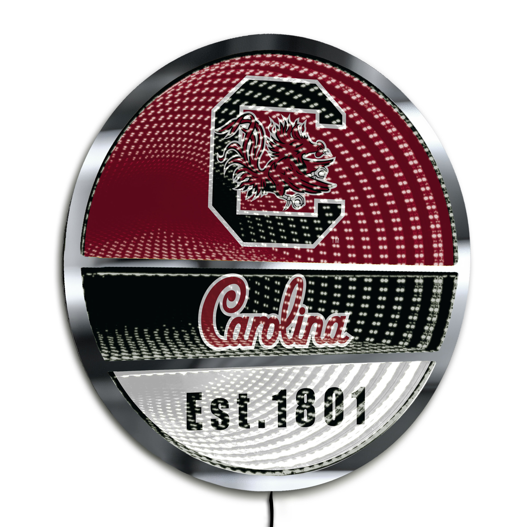 South Carolina Gamecocks Three-Cell Circular Infinity Light