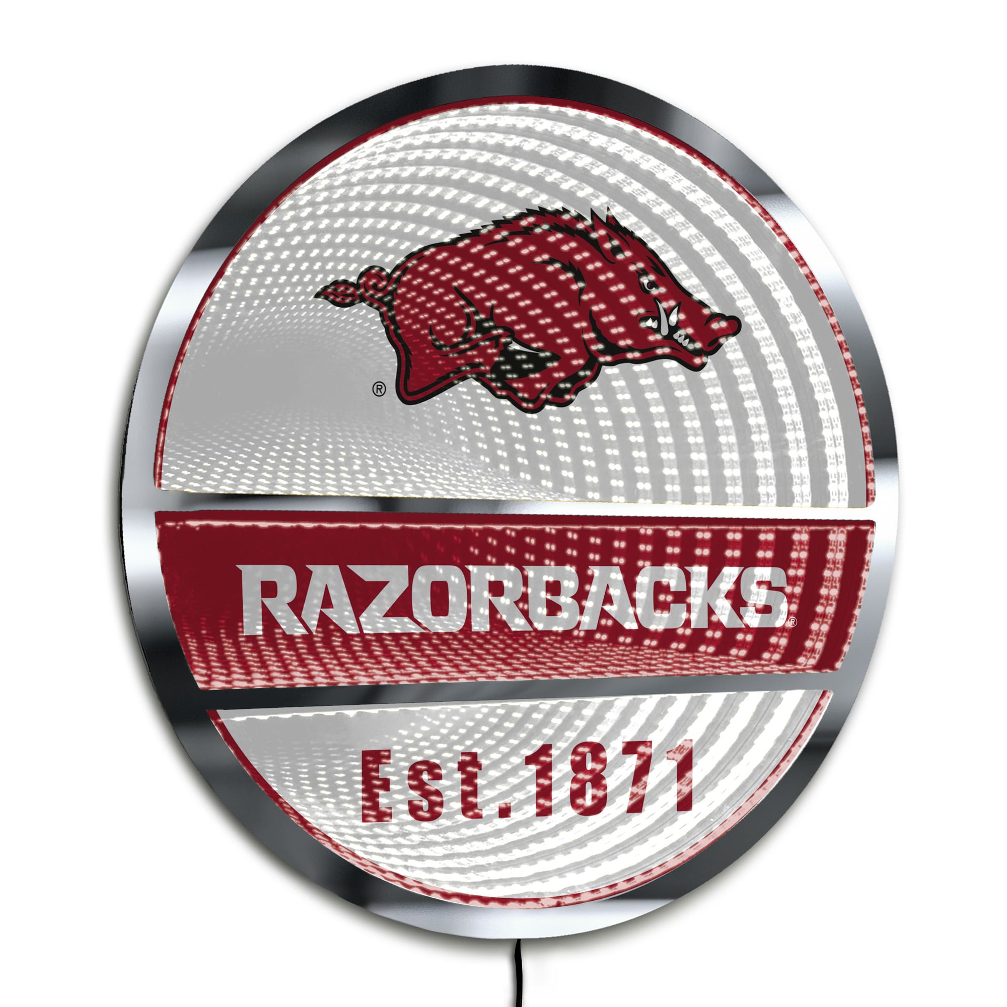 Arkansas Razorbacks Three-Cell Circular Infinity Light