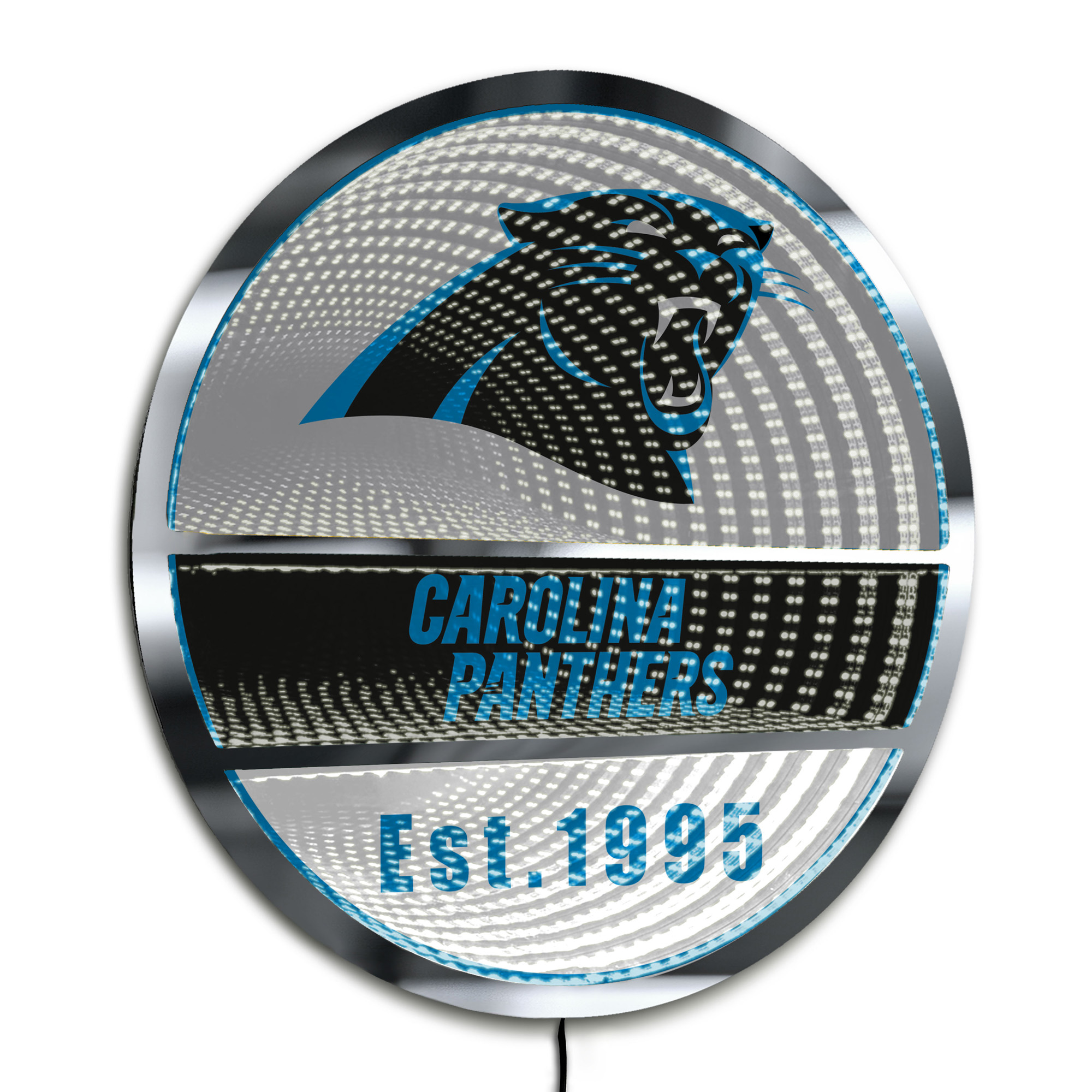 Carolina Panthers Three-Cell Circular Infinity Light