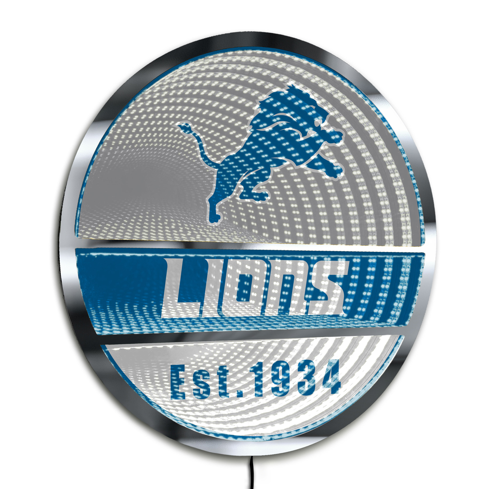 Detroit Lions Three-Cell Circular Infinity Light