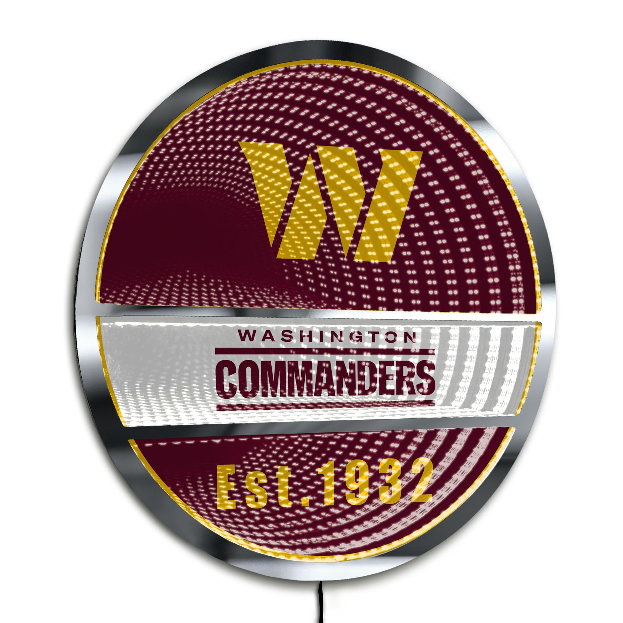 Washington Commanders Three-Cell Circular Infinity Light