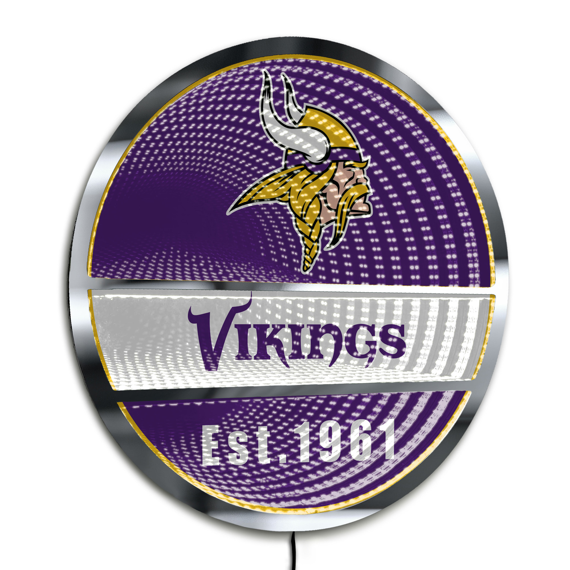 Minnesota Vikings Three-Cell Circular Infinity Light