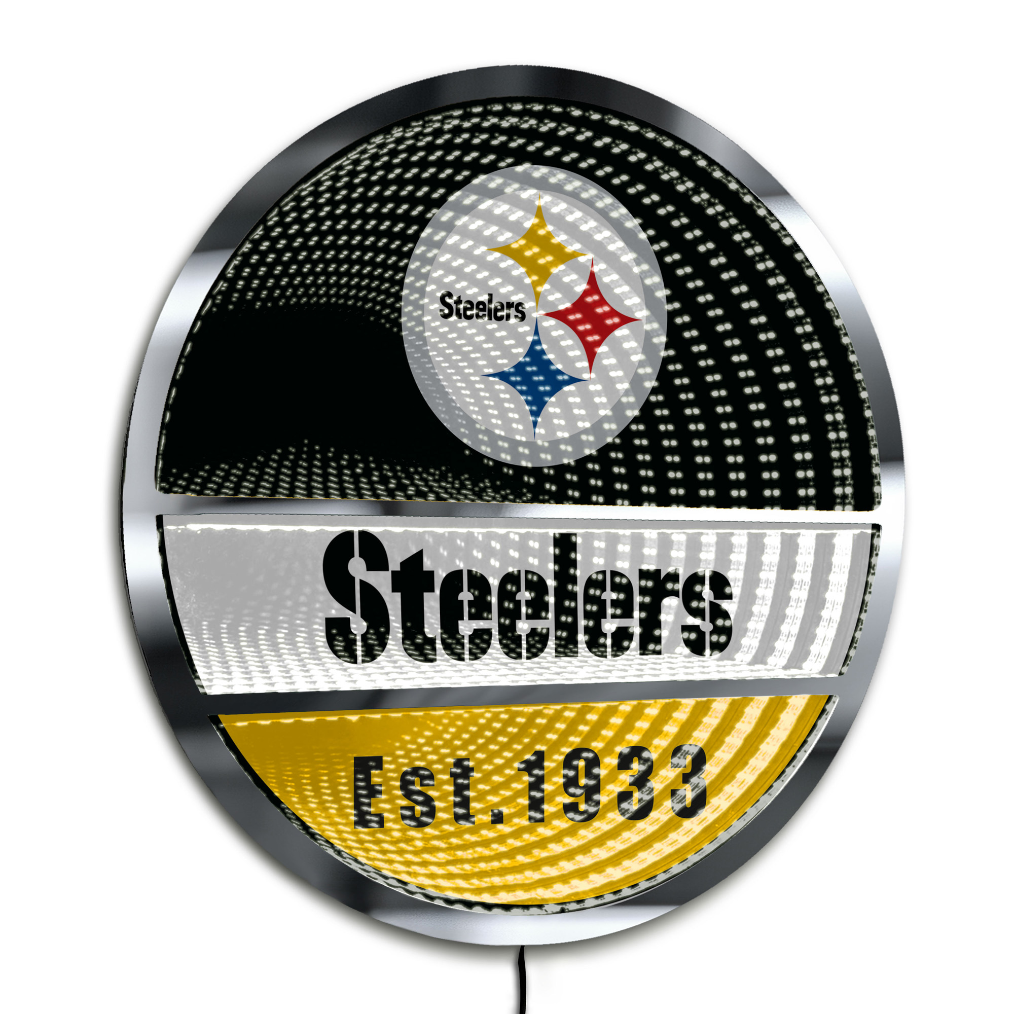 Pittsburgh Steelers Three-Cell Circular Infinity Light