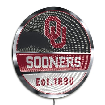 Oklahoma Sooners Three-Cell Circular Infinity Light