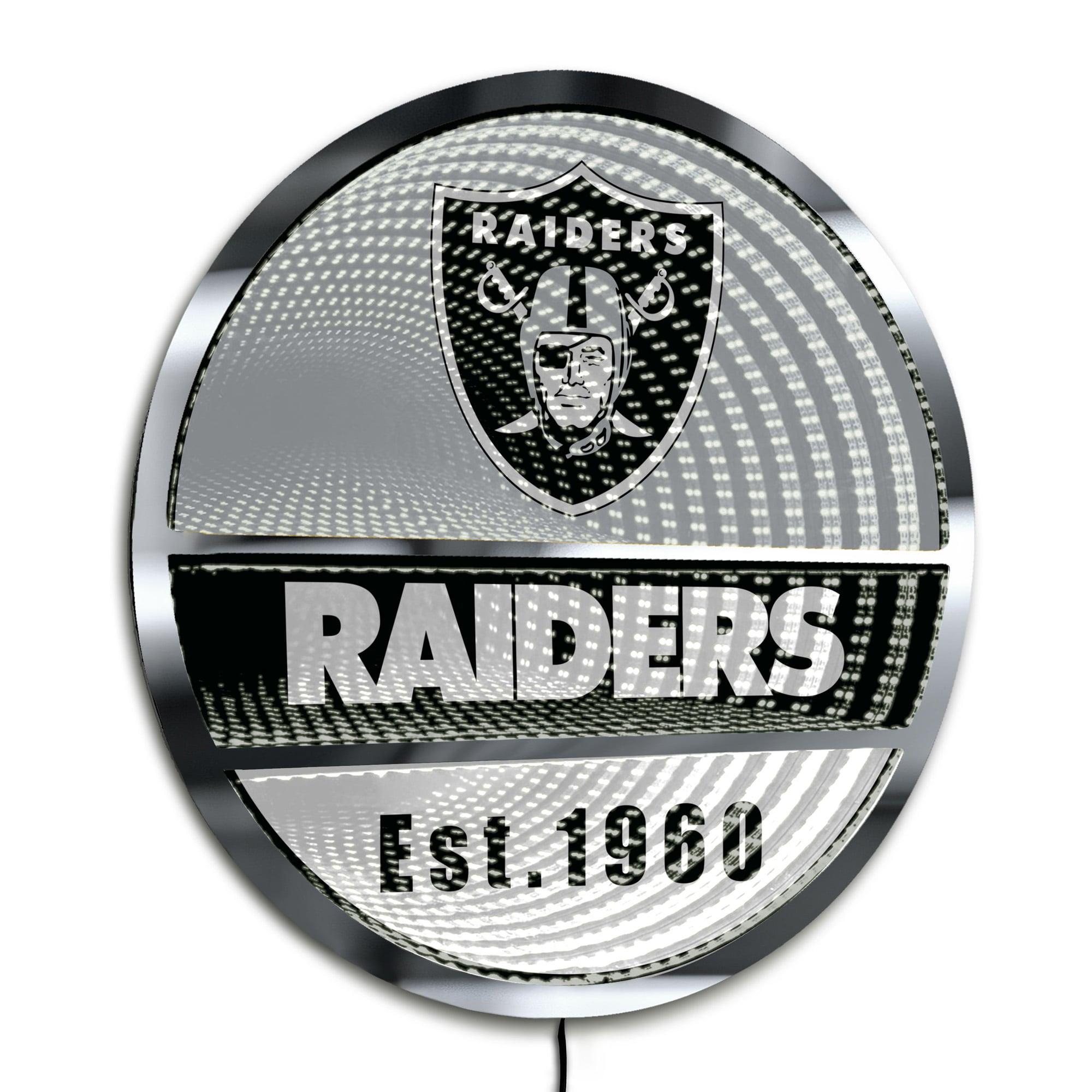 Las Vegas Raiders Three-Cell Circular Infinity Light