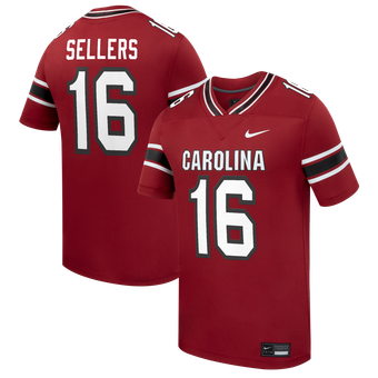 Men's Nike LaNorris Sellers Garnet South Carolina Gamecocks Game Football Jersey