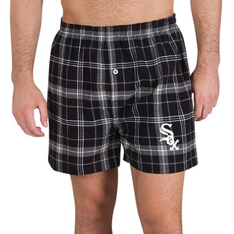 Men's Concepts Sport Black/Gray Chicago White Sox Ultimate Flannel Boxers