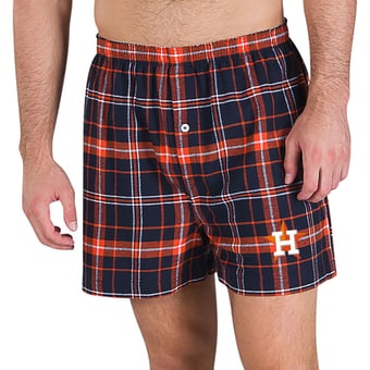 Men's Concepts Sport Navy/Orange Houston Astros Ultimate Flannel Boxers