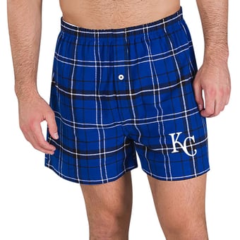 Men's Concepts Sport Royal/Black Kansas City Royals Ultimate Flannel Boxers