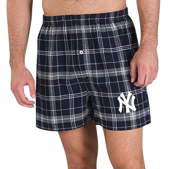Men's Concepts Sport Navy/Gray New York Yankees Ultimate Flannel Boxers