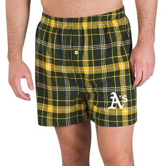 Men's Concepts Sport Green/Gold Athletics Ultimate Flannel Boxers
