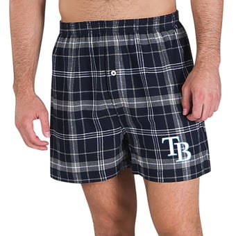 Men's Concepts Sport Navy/Gray Tampa Bay Rays Ultimate Flannel Boxers