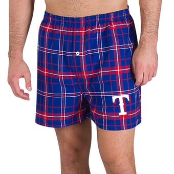 Men's Concepts Sport Royal/Red Texas Rangers Ultimate Flannel Boxers