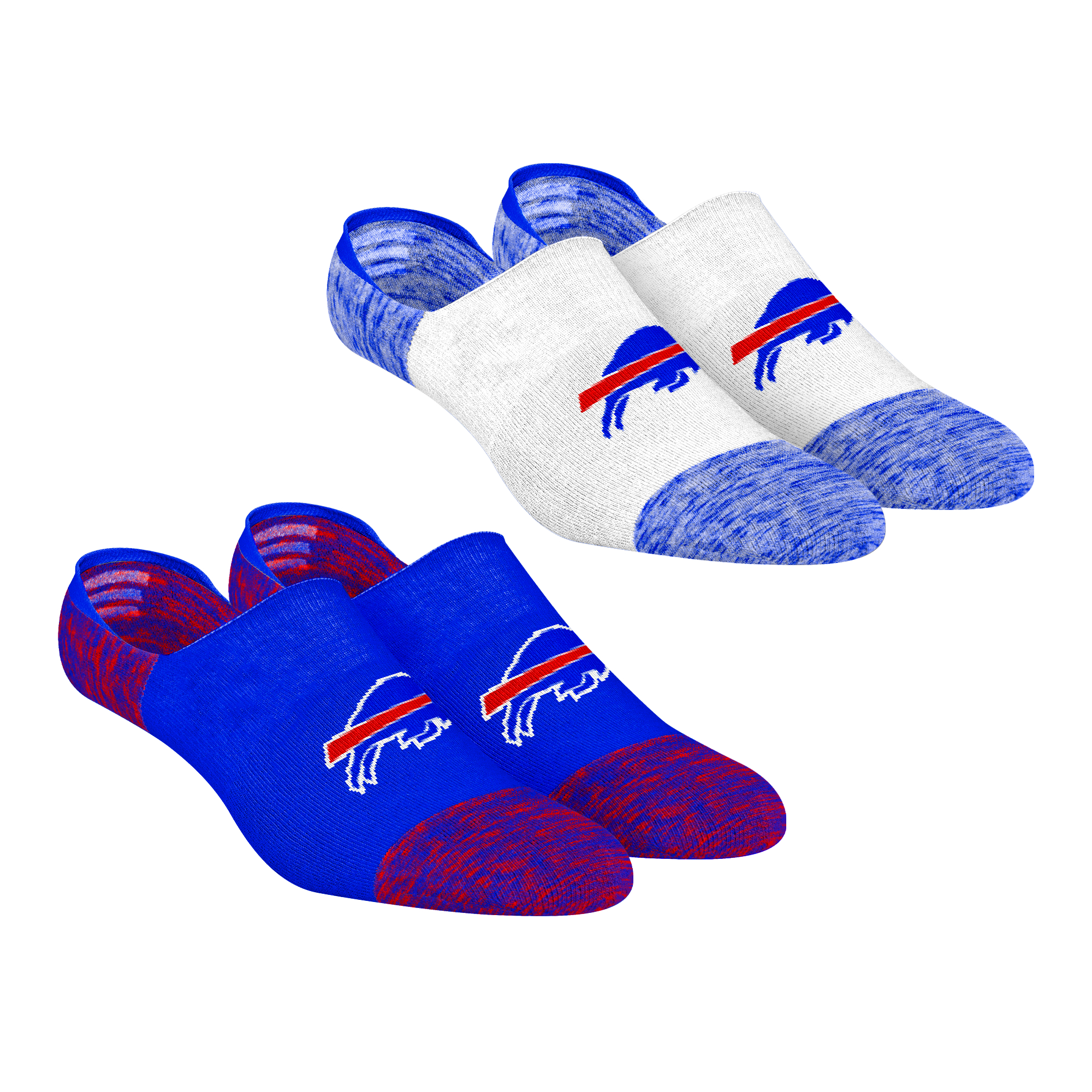 Unisex Rock Em Buffalo Bills Two-Pack Marl No-Show Socks