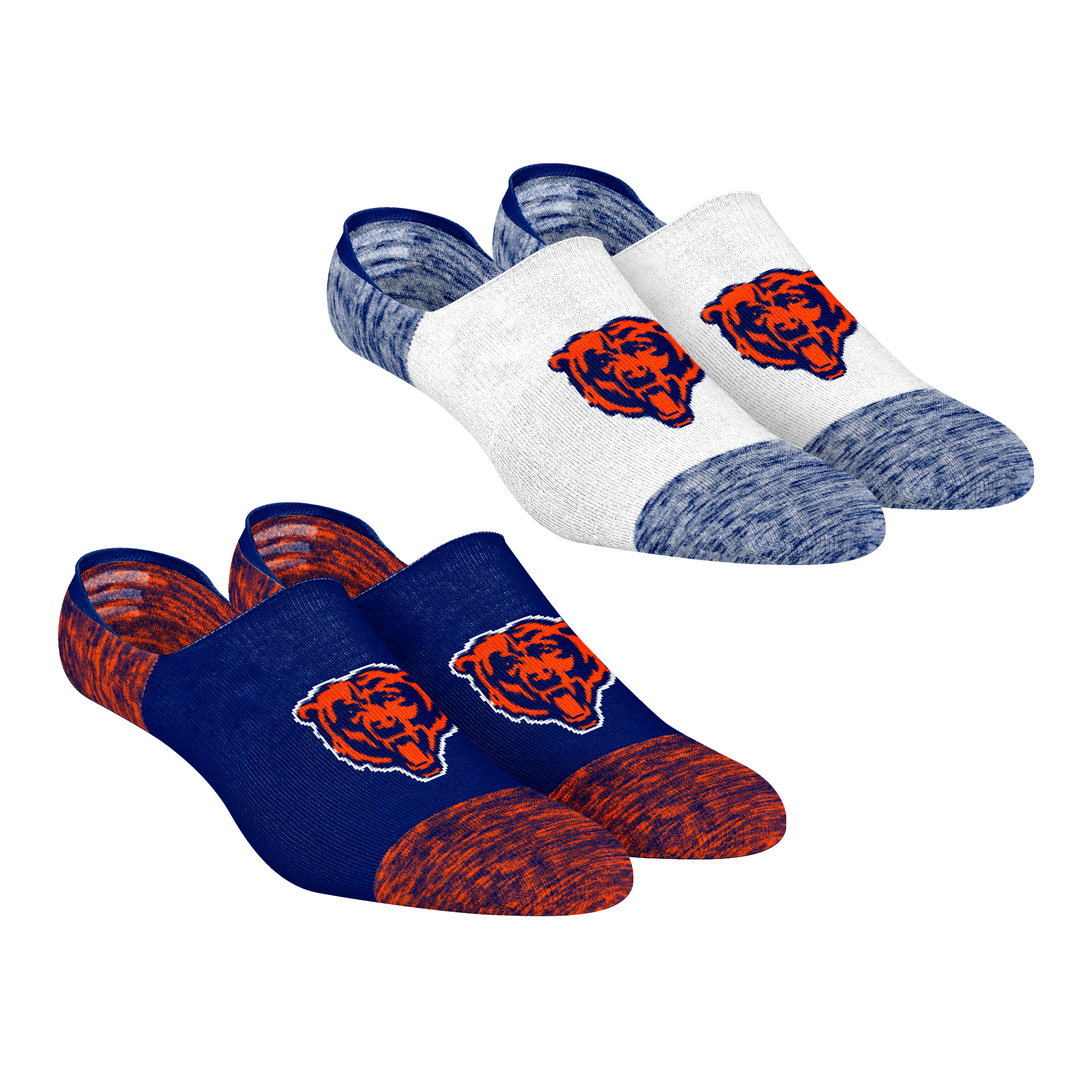 Unisex Rock Em Chicago Bears Two-Pack Marl No-Show Socks