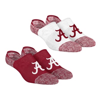 Unisex Rock Em Alabama Crimson Tide Two-Pack Marl No-Show Socks