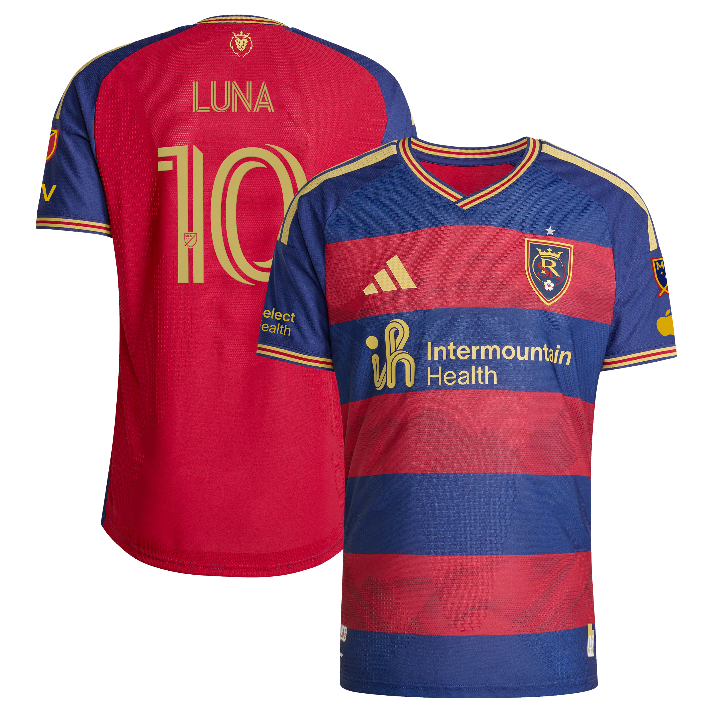 Men's adidas Diego Luna Red Real Salt Lake 2026 The Switchback Primary On-Field Authentic Patch Jersey