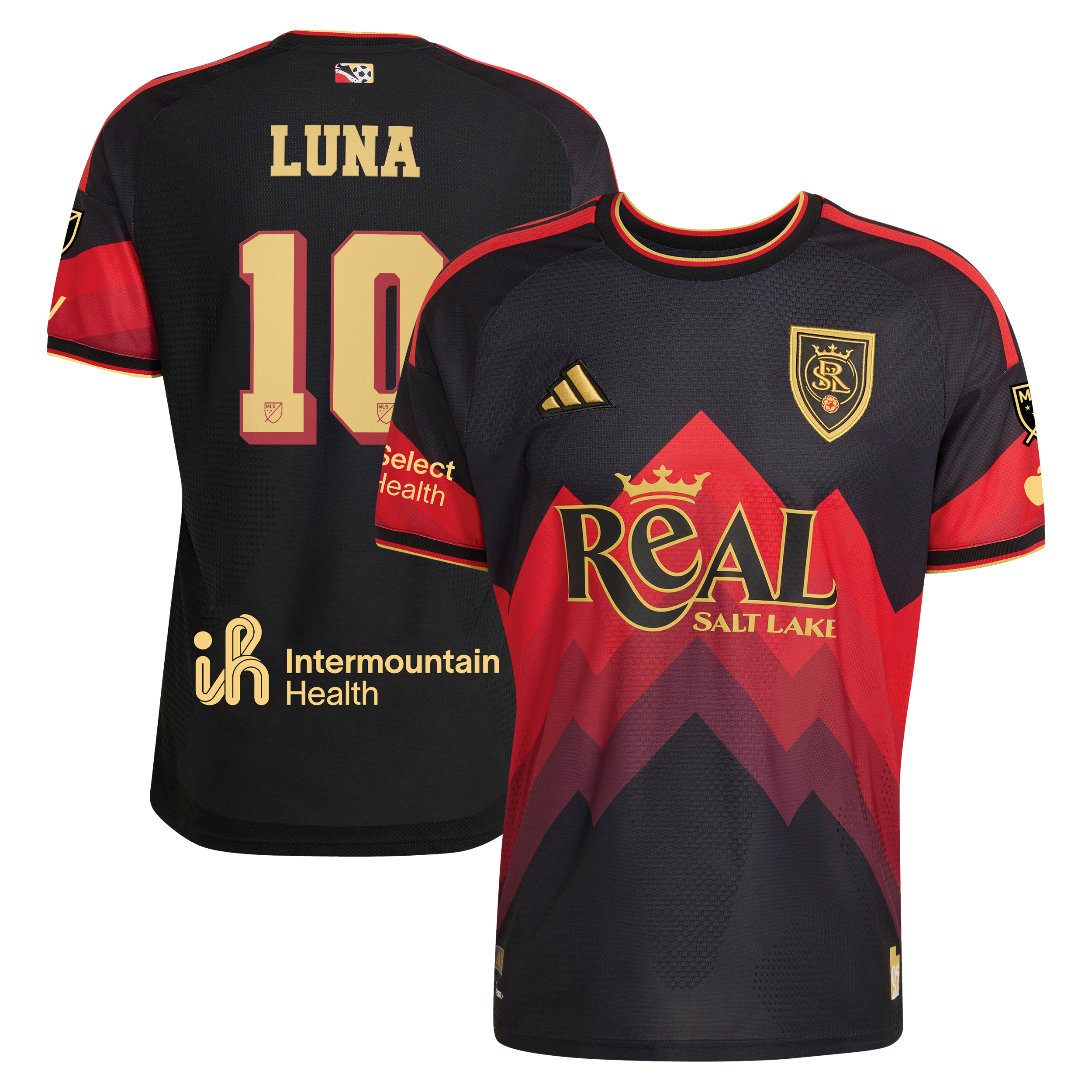 Men's adidas Diego Luna Black Real Salt Lake 2026 Archive On-Field Authentic Jersey