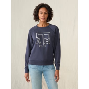 Women's FAHERTY Navy Texas A&M Aggies Coastal Cloud Sweatshirt