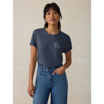 Women's FAHERTY Navy Penn State Nittany Lions Sunwashed Essential T-Shirt