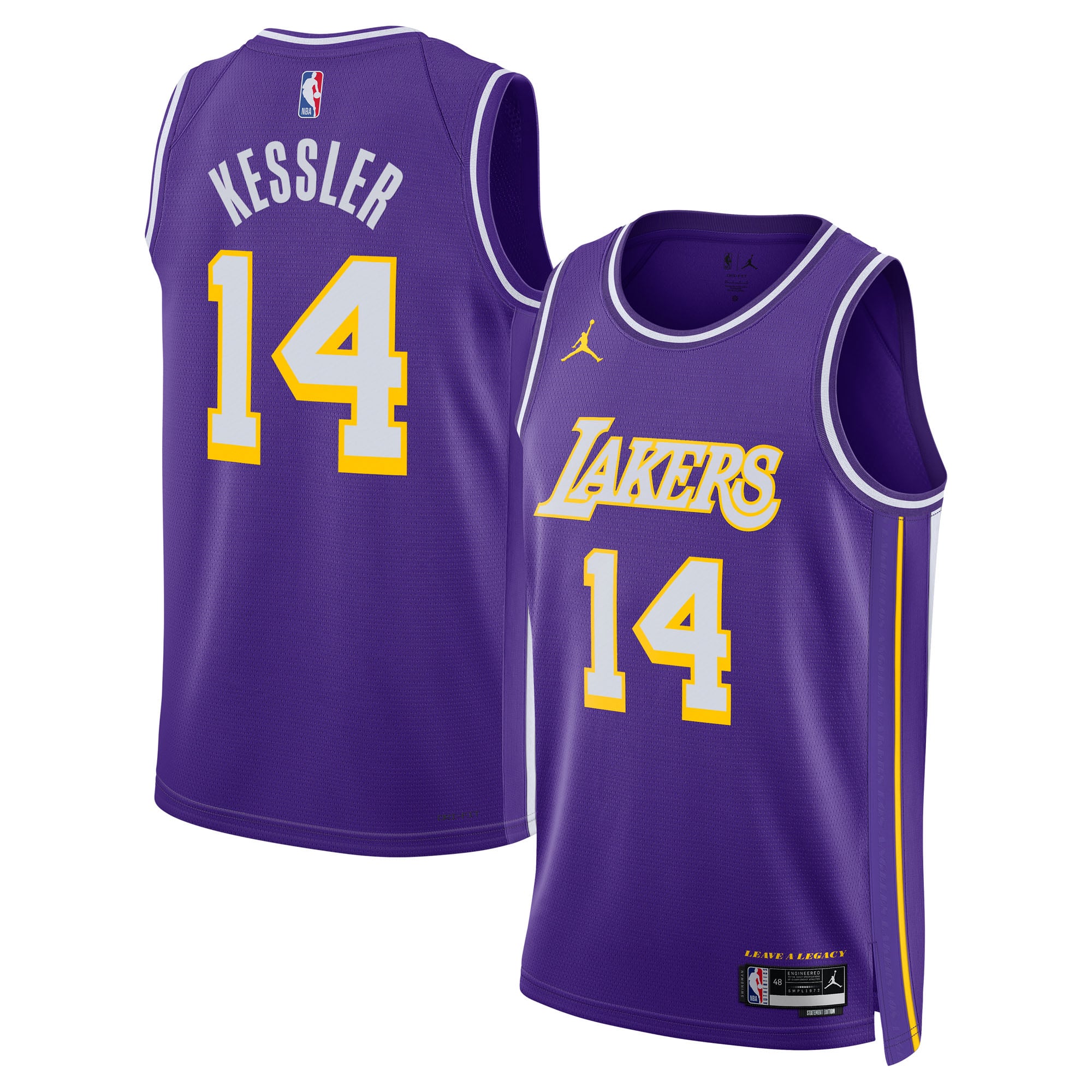 Los Angeles Lakers Jordan Brand Statement Edition Trikot – Lila – Walker Kessler – Unisex