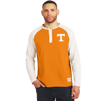 Men's Darius Rucker Collection by Fanatics Tennessee Orange/White Tennessee Volunteers Henley Long Sleeve T-Shirt