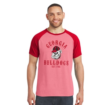 Men's Darius Rucker Collection by Fanatics Red Georgia Bulldogs Raglan T-Shirt