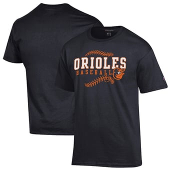 Men's Champion Black Baltimore Orioles Baseball T-Shirt