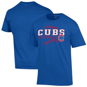 Men's Champion Royal Chicago Cubs Baseball T-Shirt