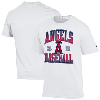 Men's Champion White Los Angeles Angels Team Name T-Shirt