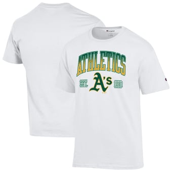 Men's Champion White Athletics Team Name T-Shirt