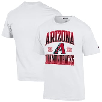 Men's Champion White Arizona Diamondbacks Team Name T-Shirt