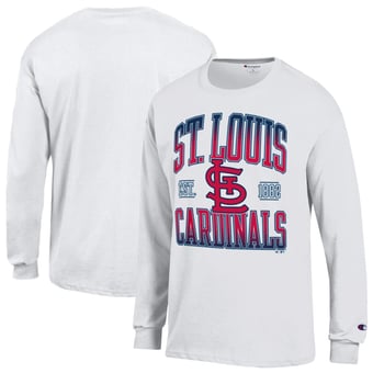 Men's Champion  White St. Louis Cardinals Jersey Long Sleeve T-Shirt