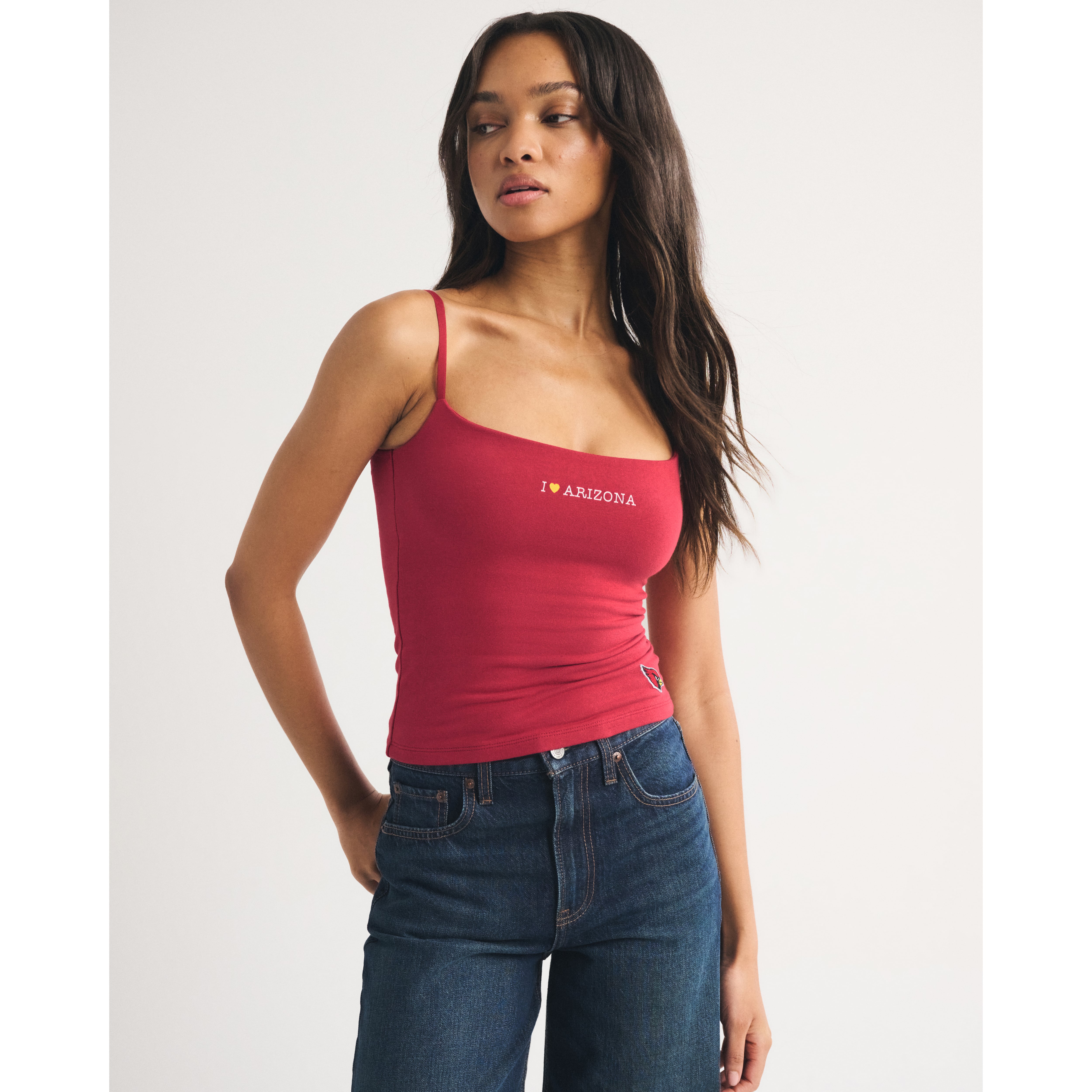 Women’s Abercrombie & Fitch Cardinal Arizona Cardinals Bra-Free Seamless Fabric 90s Cami Top Women’s Abercrombie & Fitch Cardinal Arizona Cardinals Bra-Free Seamless Fabric 90s Cami Top