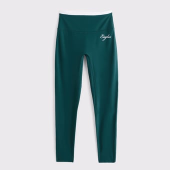 Women's Abercrombie & Fitch Midnight Green Philadelphia Eagles YPB studioFLEX 7/8-Length Legging